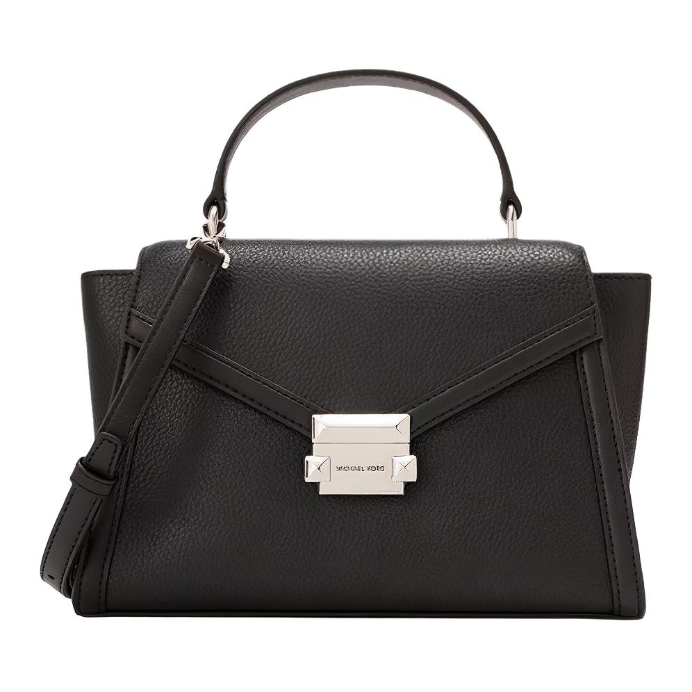 Michael Kors MK Whitney Crossbody Bag Women handbags Black 35R4SWHS2L-001 Basic Set (Bag+Dust Bag)