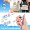 Cat Paw Glow Keychain Fidget Toy Light-Up Silicone Keyboard Button Stress Reliever Portable Clicker Keyring for Anxiety Desk