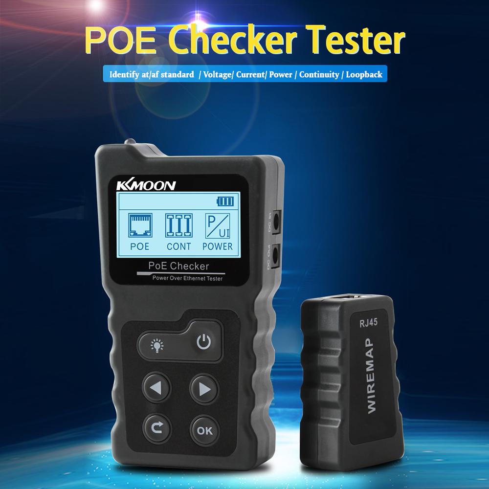 

KKmoon Multi-functional LCD Network Cable Tester PoE Checker Inline PoE Voltage and Current Tester сірий