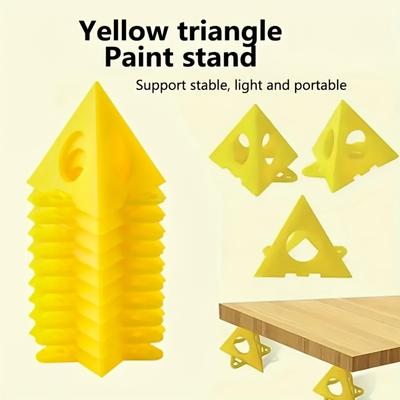 10 Stück Farbständer, Mini-Farbständer-Werkzeug dreieckiges Farbpad, Holzbearbeitungsfüße, Holzbearbeitungszubehör