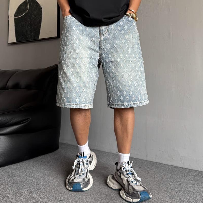 Trendige Herren-Shorts im amerikanischen Stil, locker, gerade, lässig, mittellang, für den Sommer