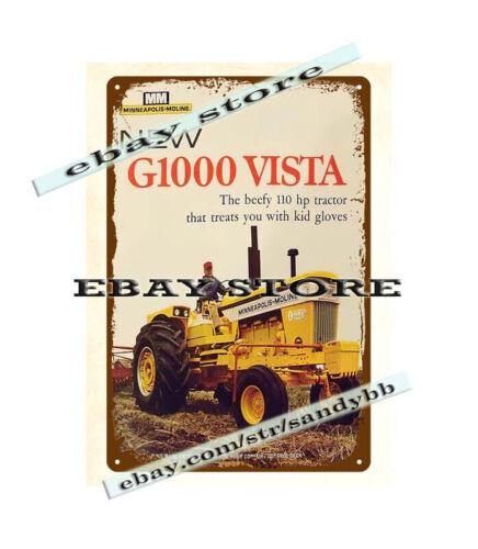 

1967 MINNEAPOLIS MOLINE G1000 VISTA TRACTOR metal tin sign wall home tavernAluminum 20x30cm（7.8x11.8inch）