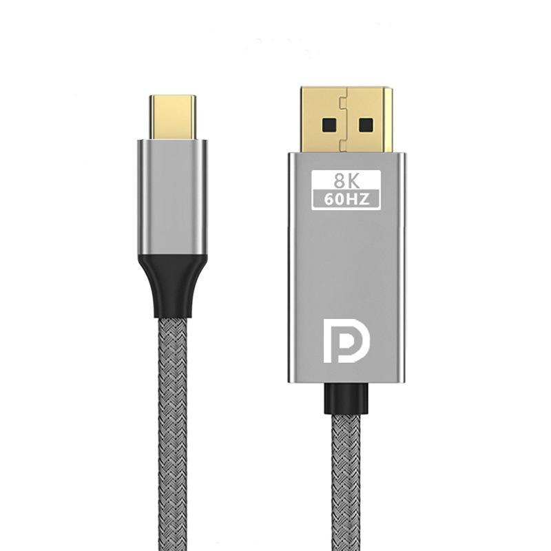

Кабель USB C — DisplayPort 1.4, 1,8 м, 32,4 Гбит/с, 8K@60 Гц, 4K@144 Гц, адаптер Type C — DP1.4, совместим с Thunderbolt 4/3, для MacBook