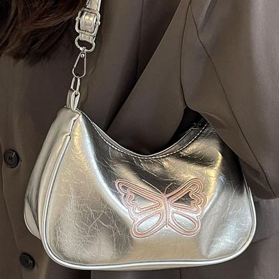 Versatile Underarm Bag of Baguette-style Bags Ins-style Girlish Butterfly Single-shoulder Crossbody Bag