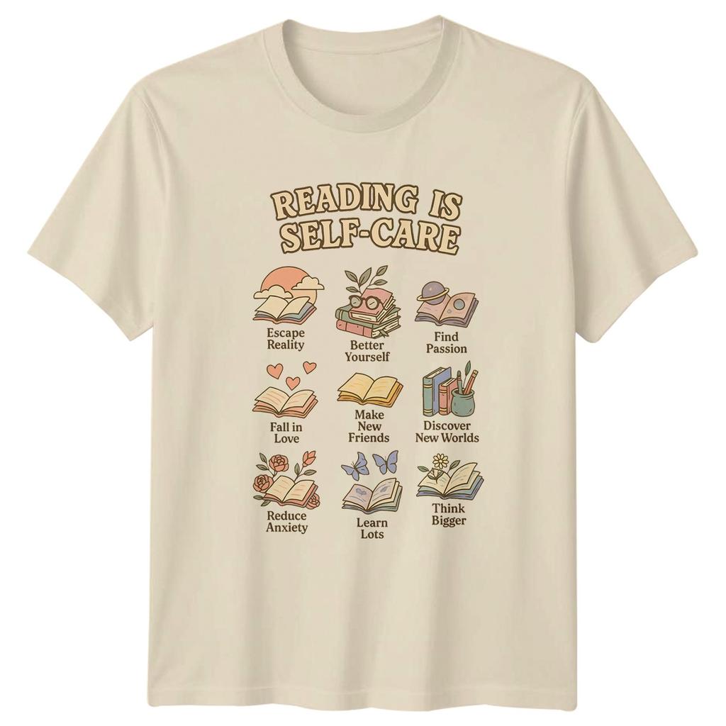 Reading Is Self Care Escape Unisexs TShirt Bookworm Literature Birthday Gift