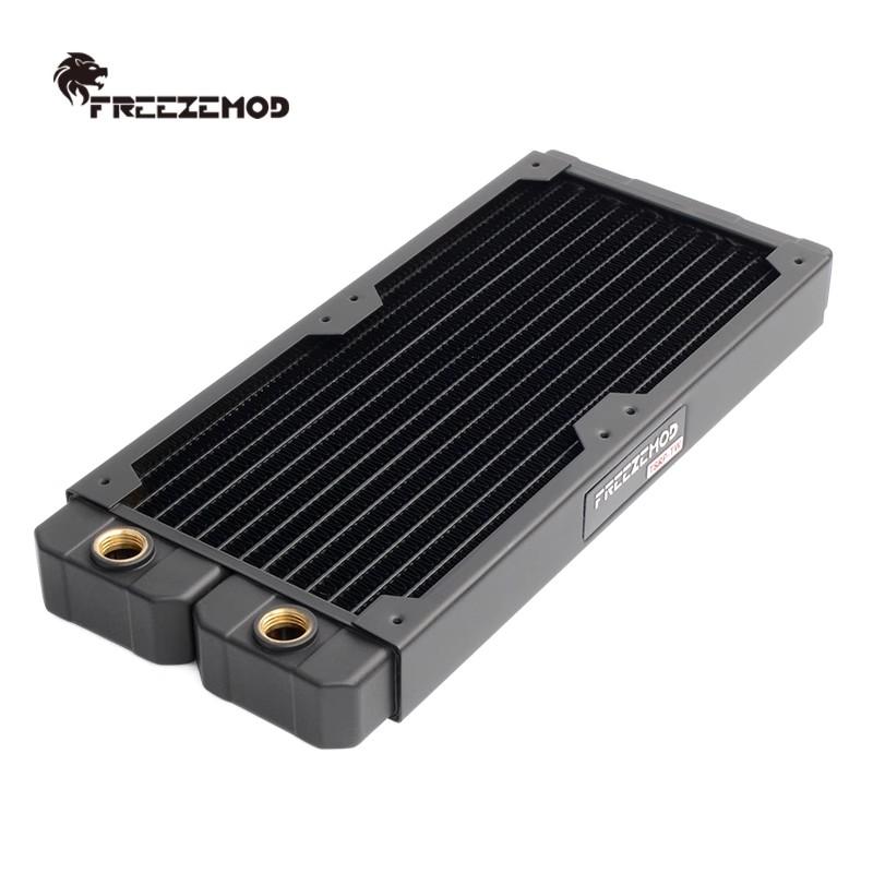 FREEZEMOD G1/4'' 29mm Thick Copper Radiator 120/240/360/480mm PC Water Cooling Rad. Row Heat Sink Cooler for 120mm Fan