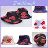 Boné Estiloso Naruto Akatsuki Bucket Chapéu de Praia Para Homens e Mulheres Com Proteção Solar