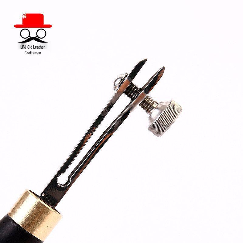 Sandalwood Adjustable Edge Creaser & Leather Grooving Tool for DIY Handmade Goods