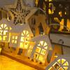 2-meter 10 LED USB Christmas String Lights Wooden Small House Shape LED Light String Star Christmas Tree Decorative Light