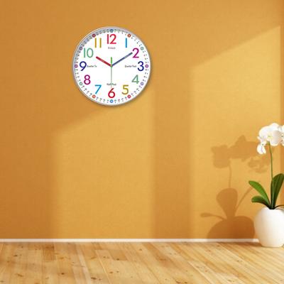שעון 10 אינץ' שעון קיר לילדים שעון קיר שקט ללימודים שעון 12 אינץ'