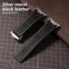 Leather Strap for Apple Watch Ultra 4 3 2 49mm Series 11 10 46mm Business Men Band for iWatch 9 8 7 45mm 6 5 4 Se 3 44mm Bracelet