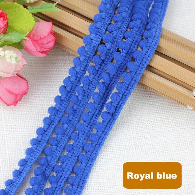 1-10Yards Mini Colorful Pearl Pompom Decoration Ball Tassel Ribbon Sewing Lace Knitted Fabric Handmade DIY Craft Accessories