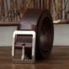 High-End Titanium Metal Transparent Dyeing Business Belt Men'S Leather Titanium Buckle First Layer Cowhide Fashion Versatile Dress Pants Belt