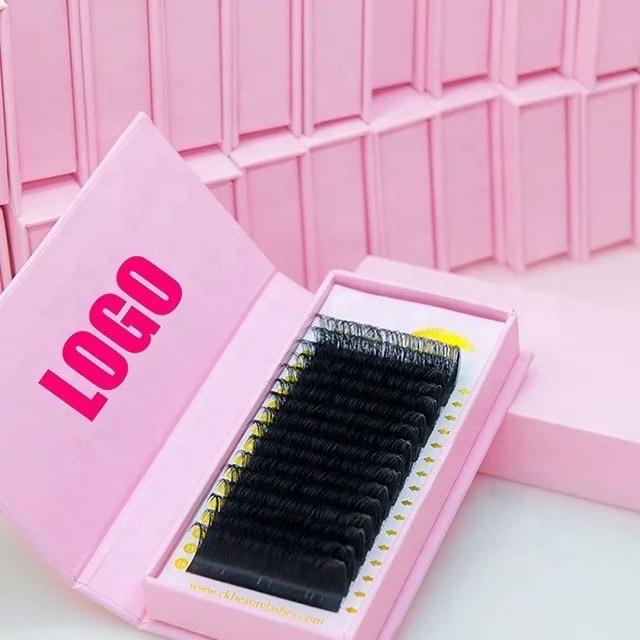 2025 New Lash Easy Fanning Eyelash Extension Volume Lashes 0.03 0.05 0.07 Korean Synthetic PBT Long Natural Colorful LC LD Curl