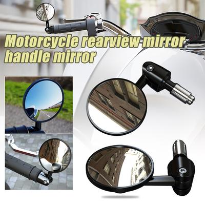 2pcs Universal Bicycle Mirror Handlebar Rearview Mirror  7/8" Handle Bar End Foldable Motorbike Side
