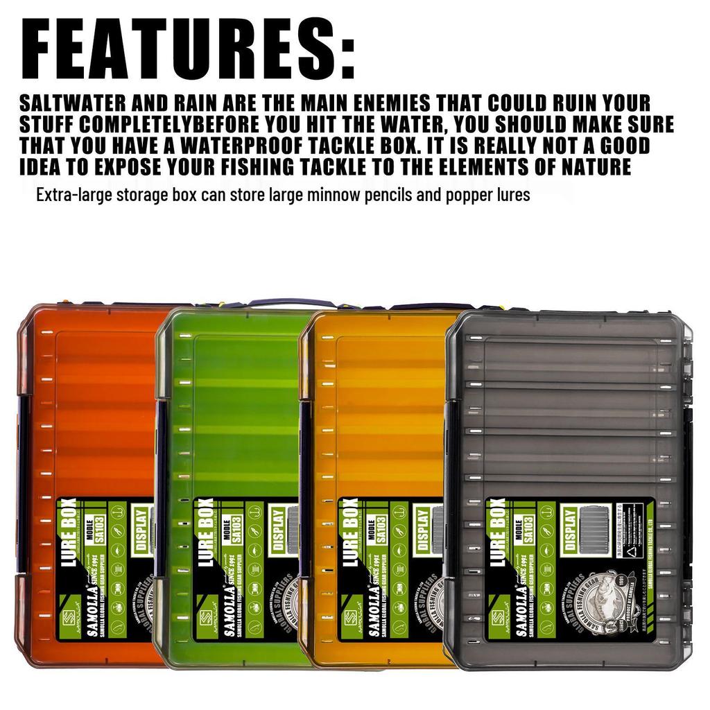 XL Double-Sided Tackle Storage Box for Fishing Lures, Bait, and Hooks