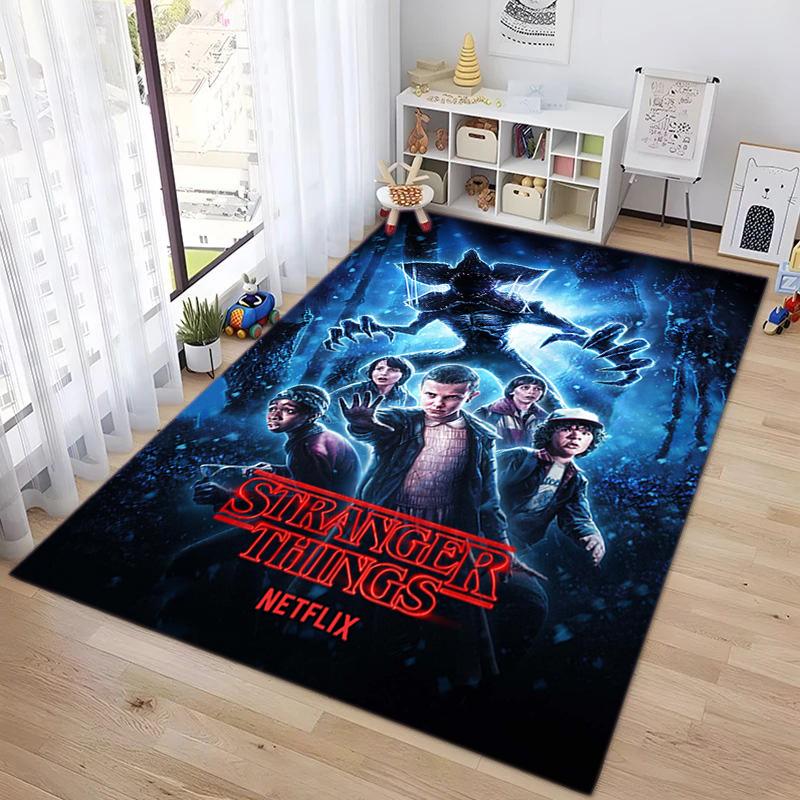 Halloween Horror Horror Theme Stranger Things Carpet Home Living Room Decoration Table and Chairs Anti Slip Door Mat Outdoor Picnic Mat Carpet A12