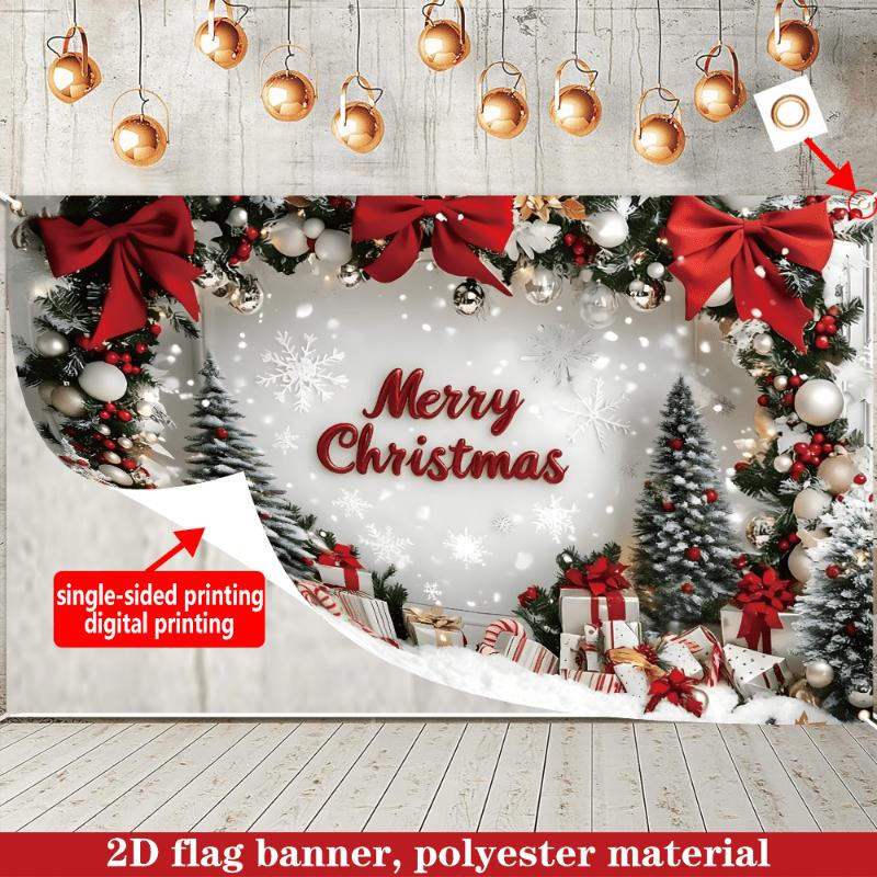 2D Flat Banner, 1 Piece, Christmas Party Decoration Banner, 180 Cm × 110 Cmzyc