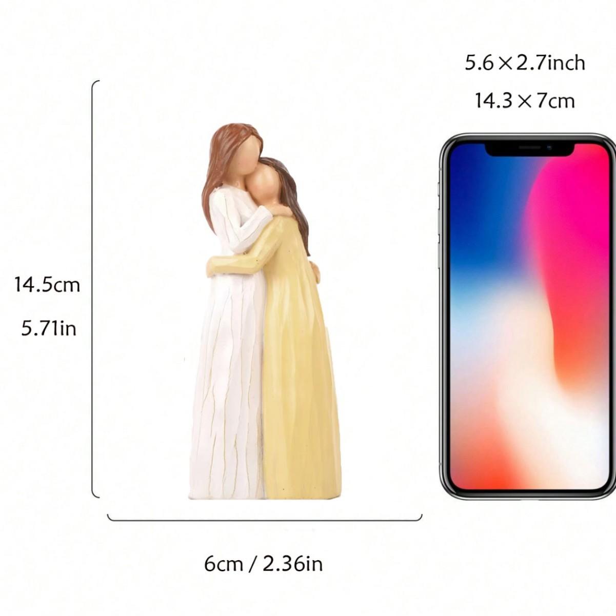 Ручная роспись Статуэтка Статуя Любви Матери и Дочери Теплый Декор Дома Фигурка Уникальный Подарок на День Матери