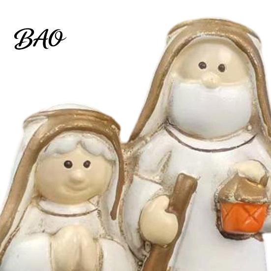 Miniature Christmas Character Sets Mini Resin Nativity Figurine for Desktop Decor, Holy Family Manger Christian Home Shelf Accents Scene Ornaments,