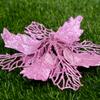 10pcs 11cm Big Artificial Glitter Flower Christmas Tree Pendants Ornament DIY Xmas Party Decoration