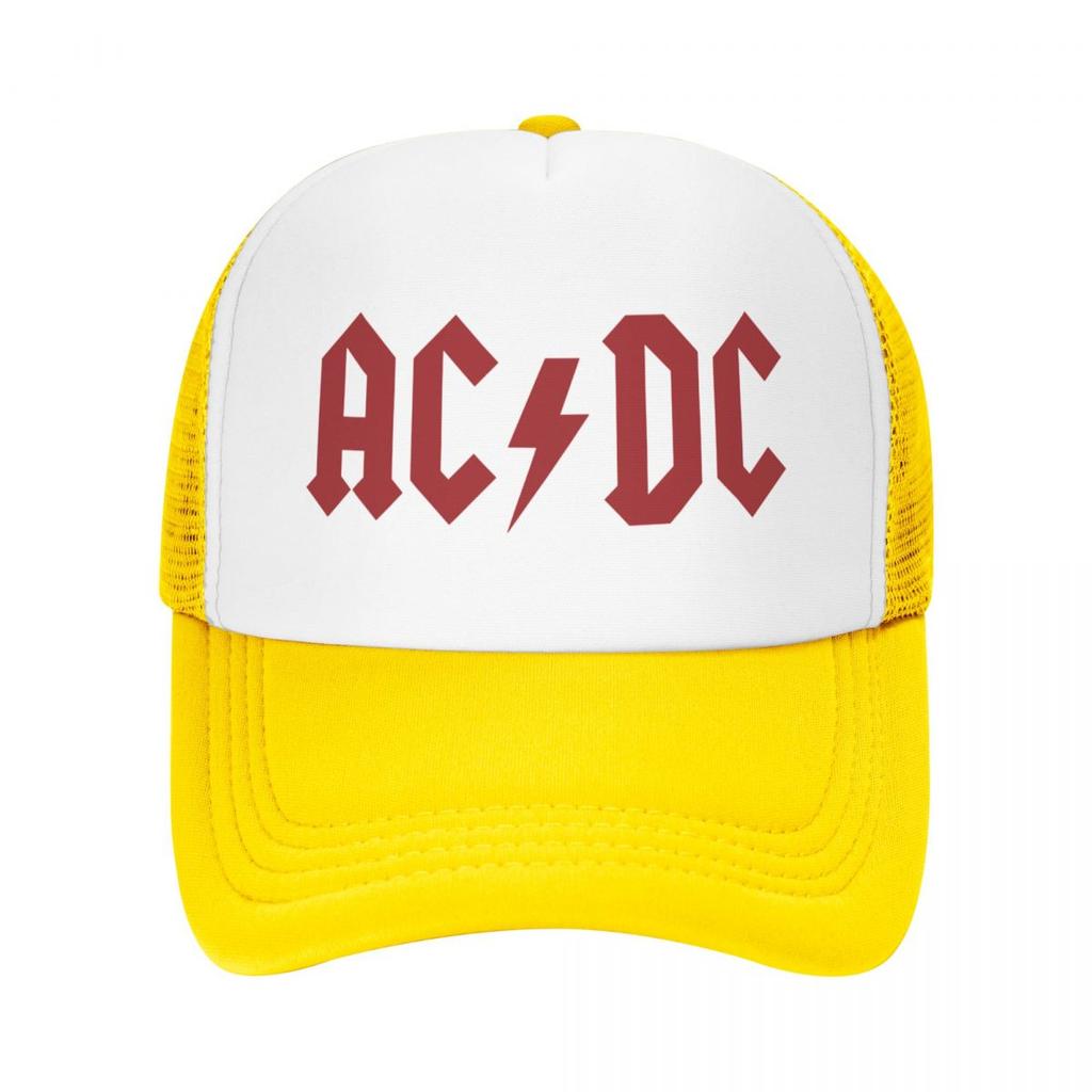 AC-DC Baseball Caps Unisex Snapback Hats Lovers Trucker Caps Women Breathable Mesh Visor Bones