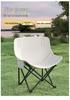 High-Back Portable Moon Chair and Folding Table Set for Camping and Picnic