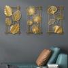 Wandbehang aus Schmiedeeisen, Ornament aus Metall, Ginkgoblatt, Wandanhänger für Wohnzimmer, Schlafzimmer, Pflanze, Palme, Ahornblätter, Heimdekoration