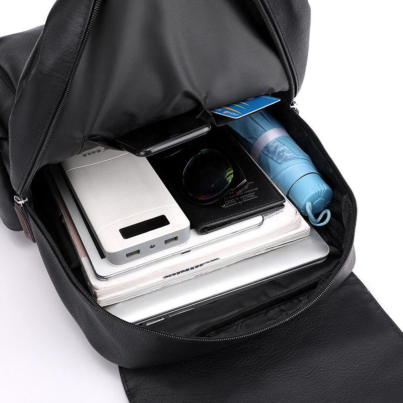 Plecak z PU skóry o dużej pojemności na biznes, podróże i do szkoły