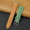 Vinacreations 18mm Green Stingray Leather Watch Galuchat Leather Replacement Watch Band for Handmade with Wrist Green Strap, Men, Buckle, (DH-68-18MM)
