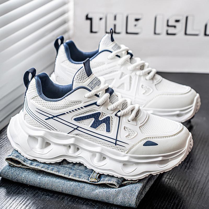 Summer Men's Shoes New Breathable Mesh Shoes Men's Sports Shoes Versatile Platform Casual Running Dad Shoes