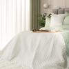 NULES Decorative Bedspread - Subtle Ecru with Embossed Pattern - 220x240cm