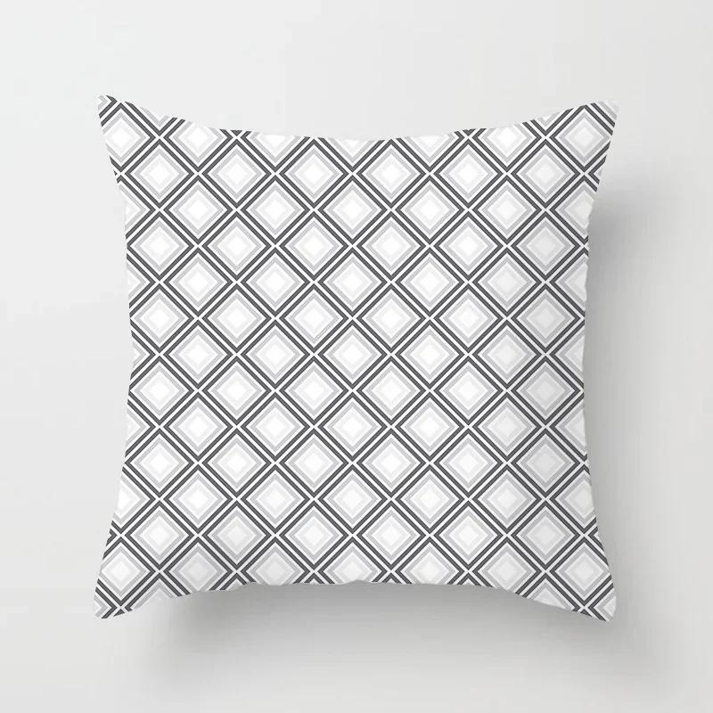 Brand New Simple Black White Geometry Cushion Case Hot Modern Nordic Decorative Pillows Case Livingroom Sofa Couch Throw Pillows