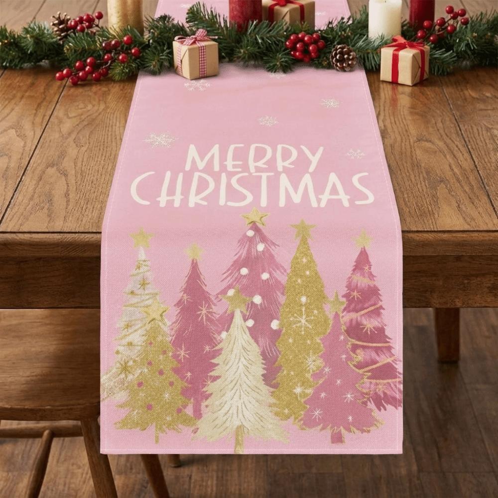 Christmas Tree Christmas Table Flag Desk Decor Xmas Tablecloth Christmas Table Runner Home Decor