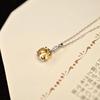 Collana con pendente in argento sterling S925 con citrino naturale