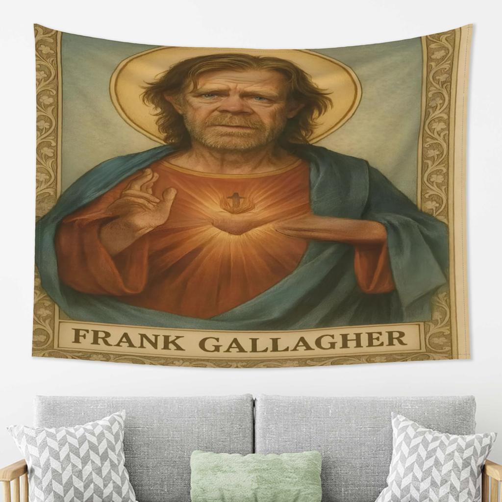 Frank Gallagher Santo Wandteppich Polyester Wandbehang Lebendige Farbe Heimdekoration Wandteppich für Schlafzimmer Wohnheim Familie und Büro