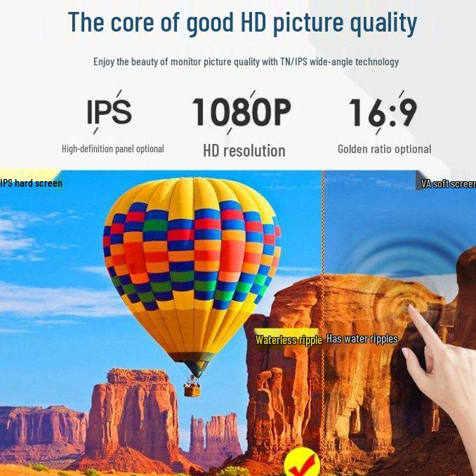 Ultra-Thin 22/24/27 Inch HD LCD Monitor for Desktop and Office Use