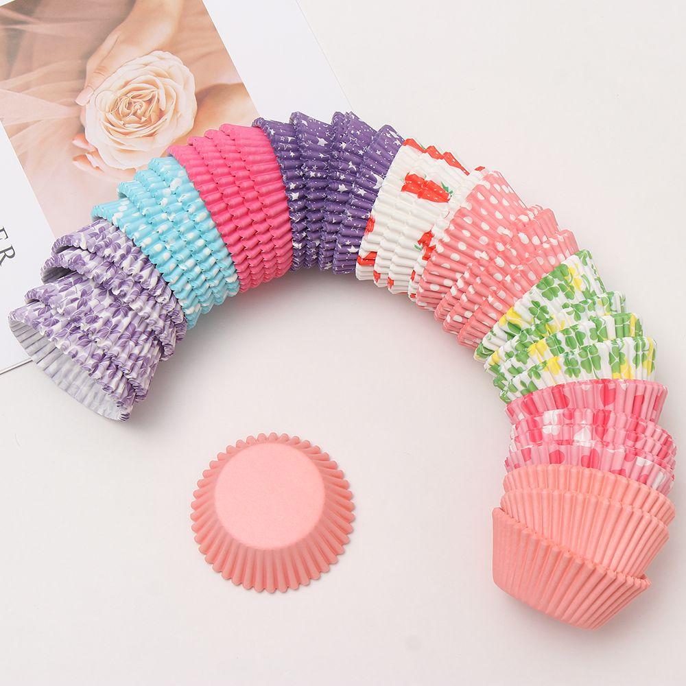 100 PEZZI Stampini per Torta Carta Cupcake Wrapper Scatole Muffin per Cottura Stampini per Torta Attrezzi per Decorazione Torte Forniture per Pasticceria