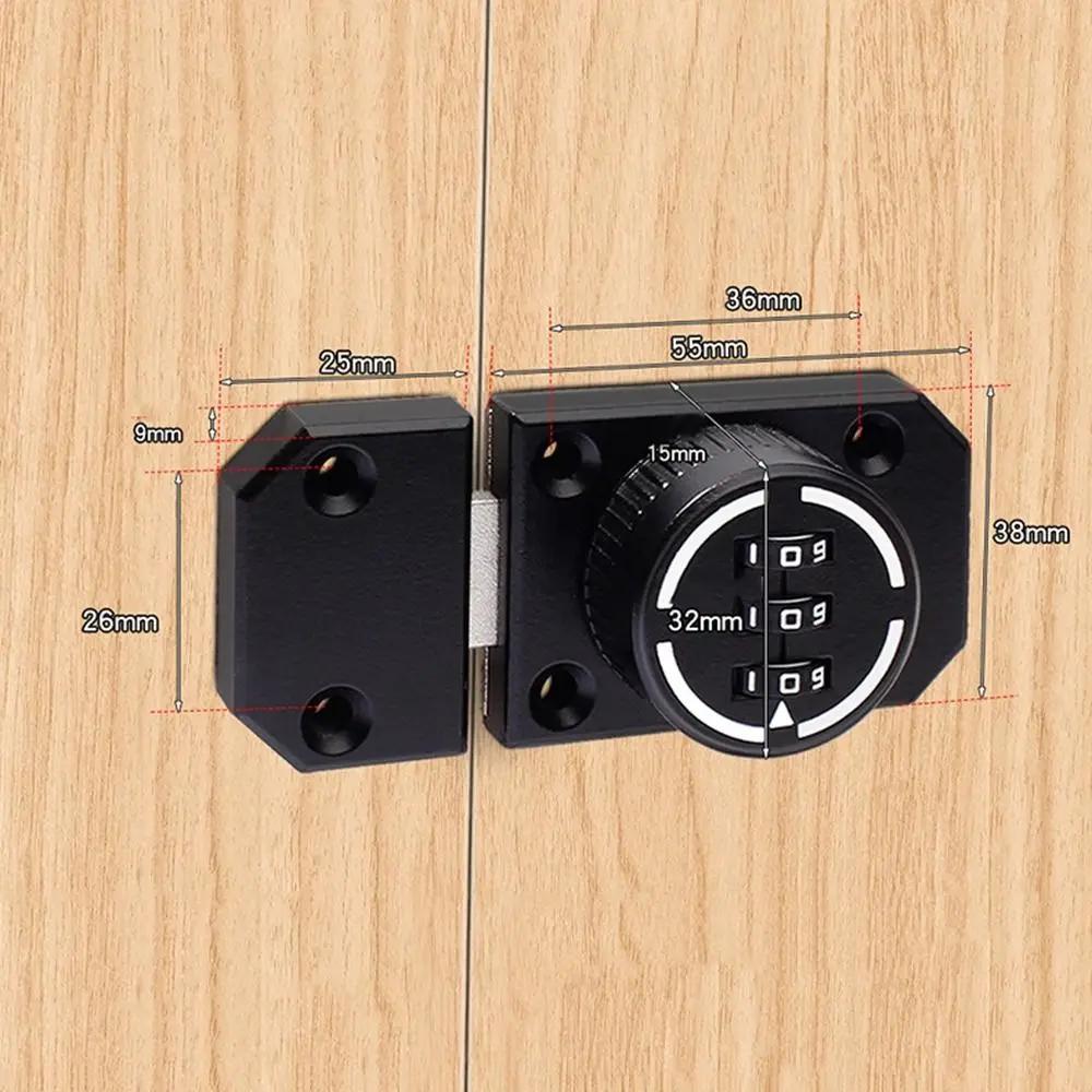 New Zinc Alloy Cabinet Password Locks Home Security Luminous Combination Coded Lock Hardware 3 Digit Coded Coded Lock Drawer