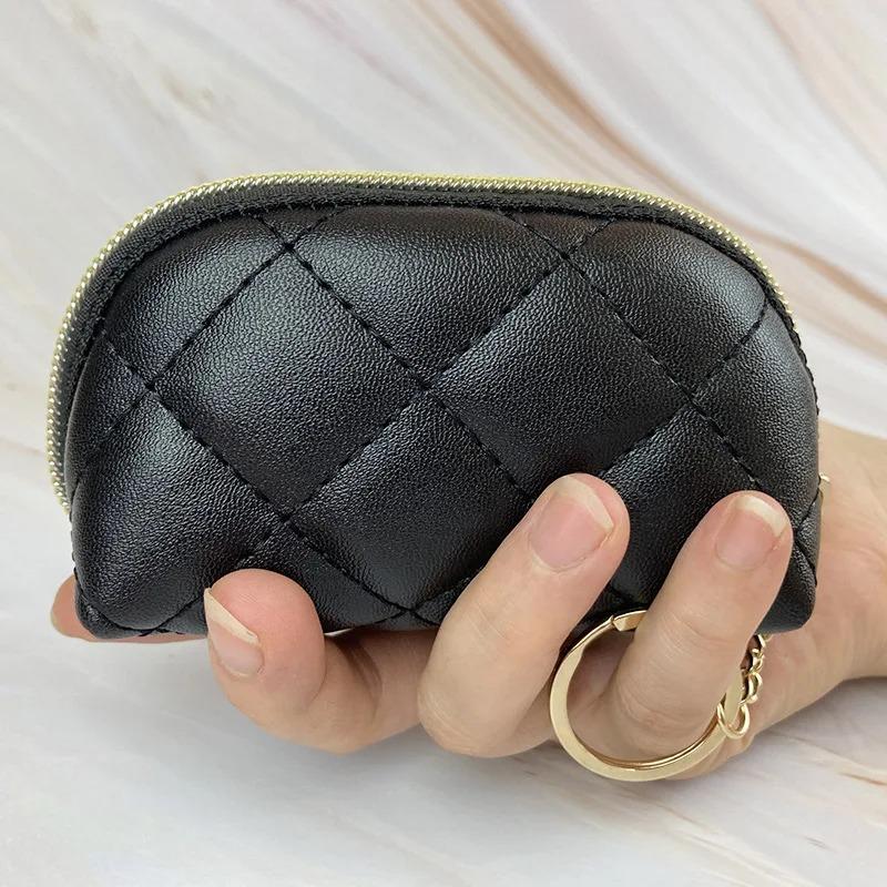 New PU Leather Key Pouch, Large Capacity Wristlet Coin Purse , Women's Zipper Small Wallet for Change & Cards