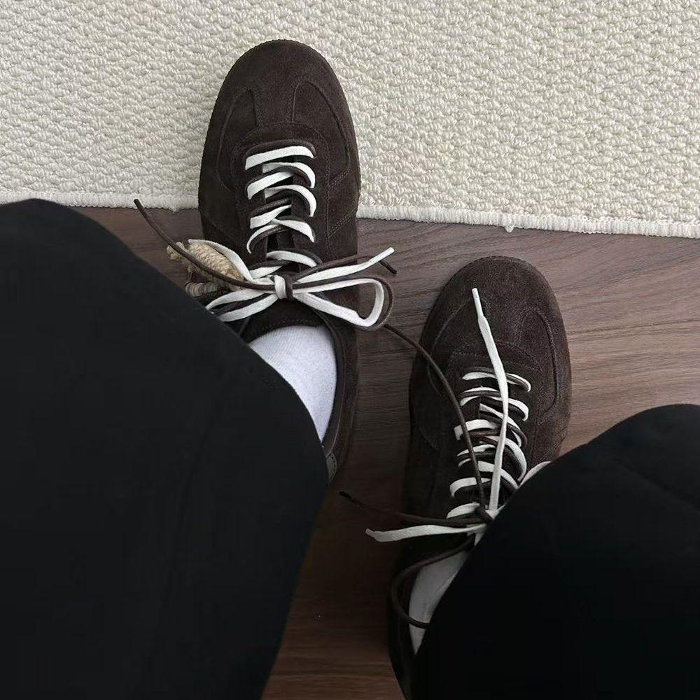 Comfortable And Versatile Thin-Soled Casual Forrest Gump Shoes Lace-Up Outdoor Board Shoes Round Head Commuting Shoes Men'S British Style