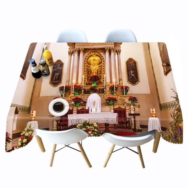 

Утолщенная хлопковая рождественская скатерть с 3D-светильником в виде рождественских чулок с рисунком камина, прямоугольная круглая скатерть 60 X 60CM