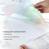 50 Sheets – 6-Style Holographic Sticker Paper, 2.9×4.1 Inch Holographic Overlay Cold Laminating Film, Self-Adhesive Vinyl Sheets