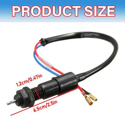 M12 X 1.5 Universal Motorcycle Drum Brake Light Switch & Spring Kit Motorbike Replacement Part for Bike ATV Quad Scooter