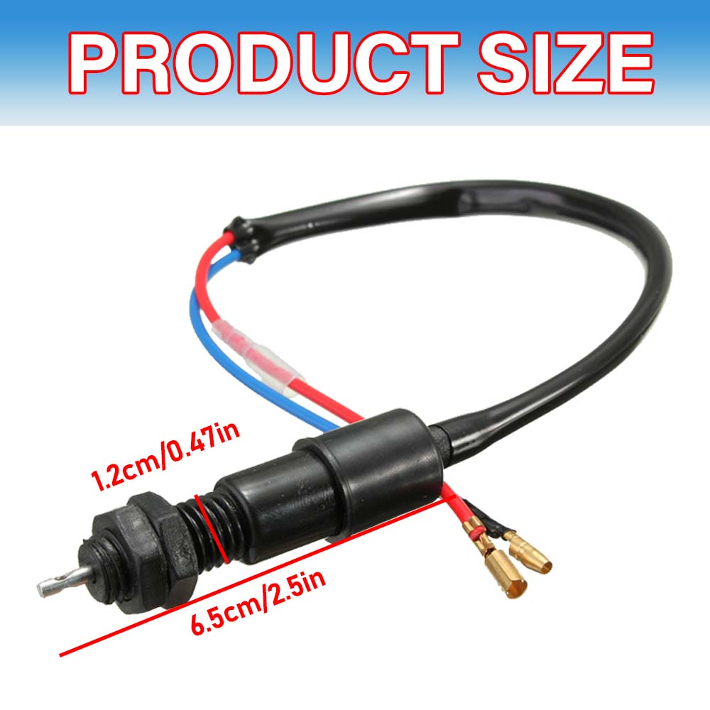 M12 X 1.5 Universal Motorcycle Drum Brake Light Switch & Spring Kit Motorbike Replacement Part for Bike ATV Quad Scooter