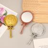 Portable Vintage Handheld Makeup Mirror Hand Hold Round Cosmetic Mirrors European Style Noble Ancient Court Mirror Beauty Tool