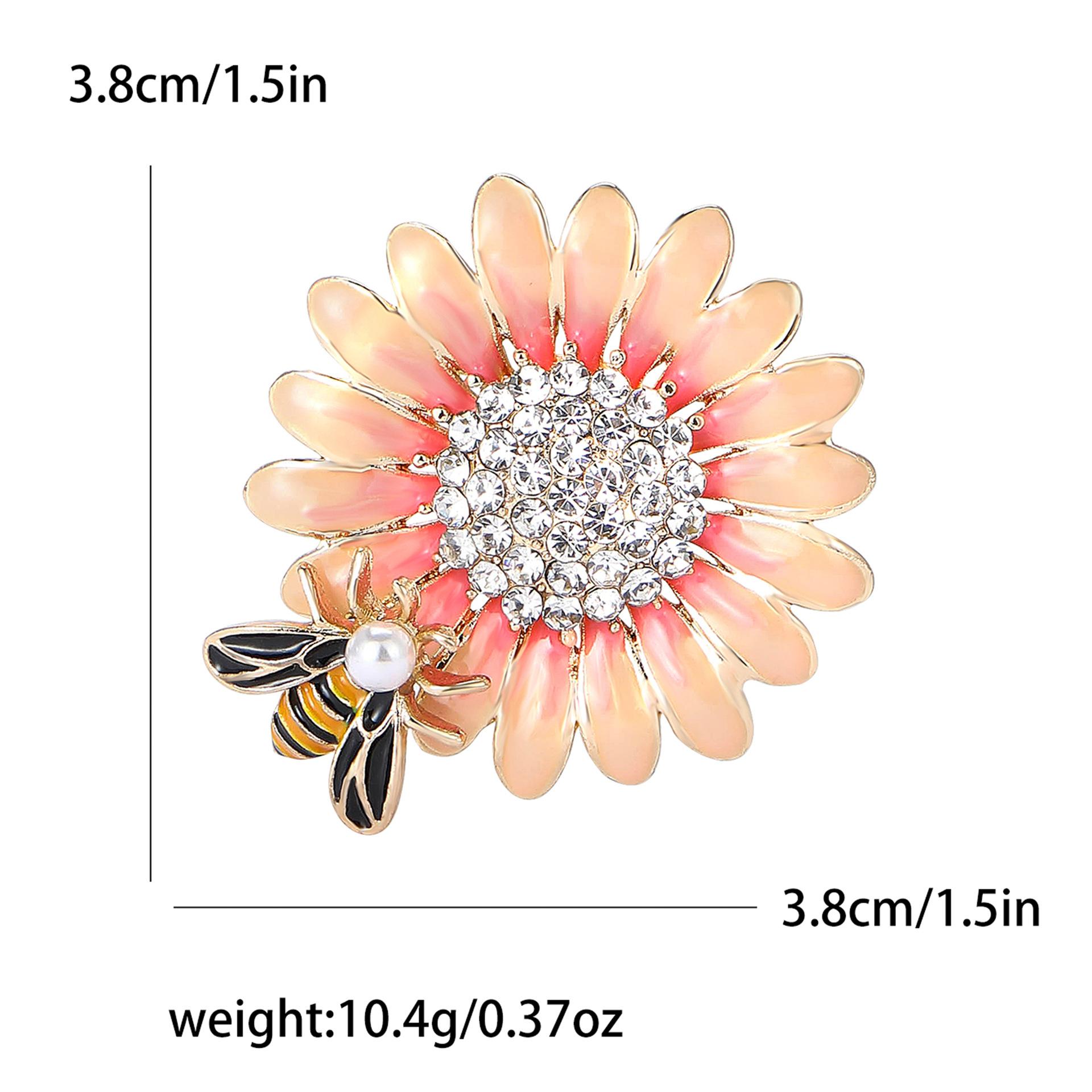 

Милая эмалевая брошь в виде пчелы и подсолнуха, изысканная универсальная женская одежда, украшение на корсаж