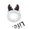 Women's Soft Coral Fleece Antlers Spa Bow Hair Band Facial Makeup Headband for Washing Face and Shower Use