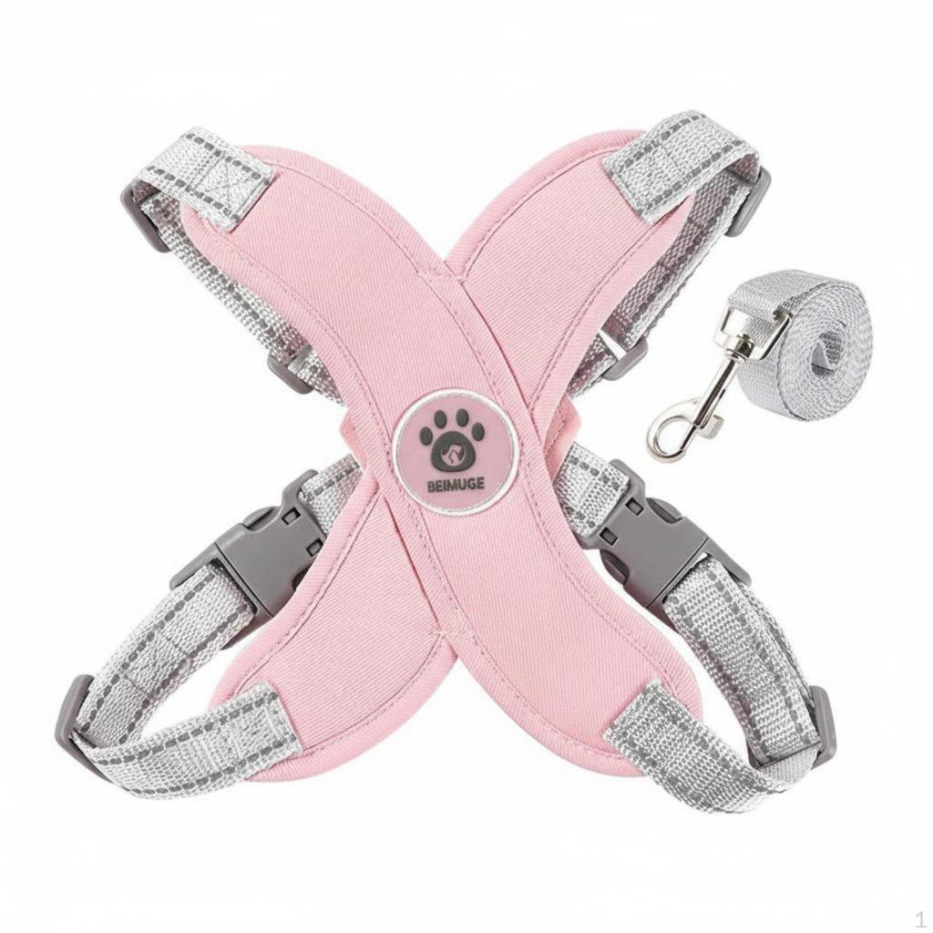 Dog Harness and Leash Set Sturdy Breathable Mesh Lightweight for Daily Use, Training,