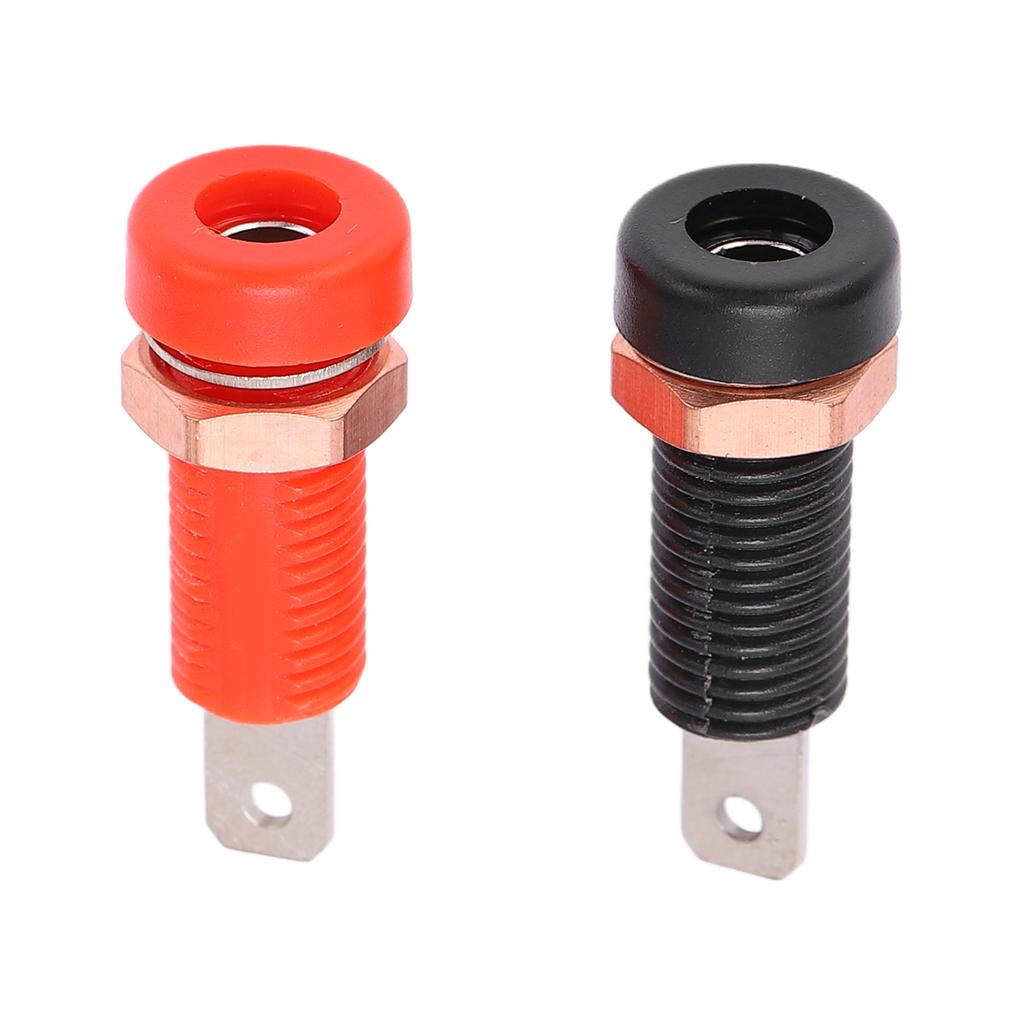 10pcs Banana Plugs Brass Material 4mm 0.2in Hole Insulation Resistance Maximum.24A Socket Connector Female 30V‑60V